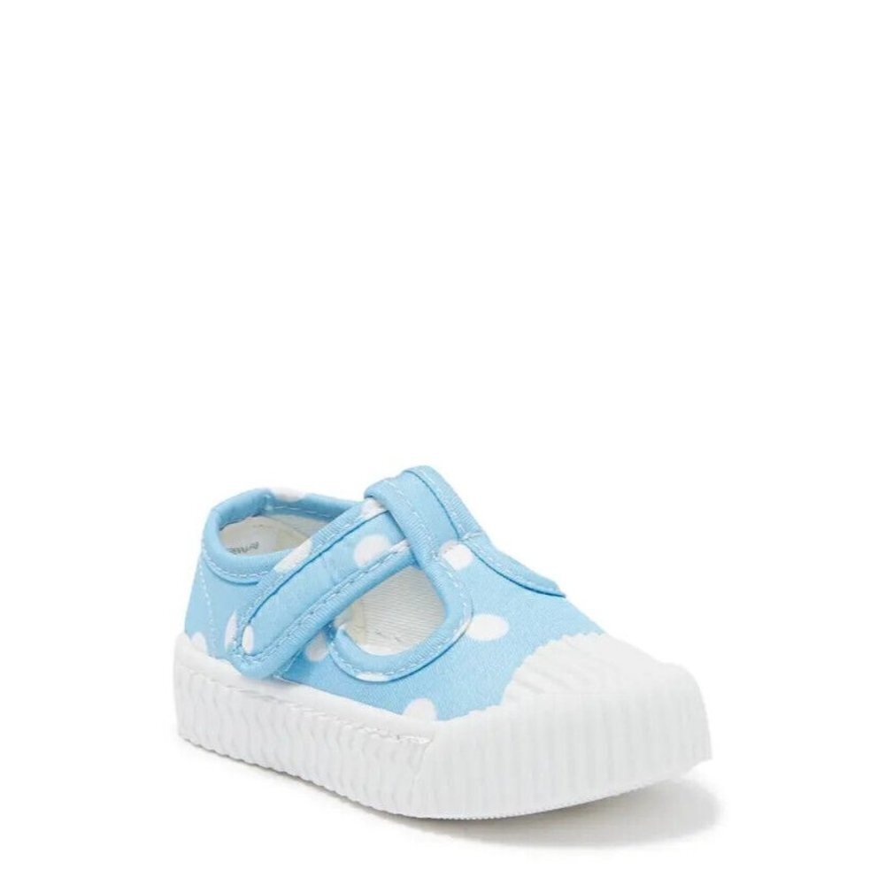 Harper Canyon BNWT girls blue t-strap sneaker shoes NEW white dots